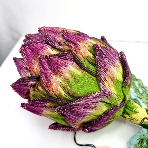 John Derian for Target 15 1/2” purple green beaded artichoke pillow - Picture 5 of 8